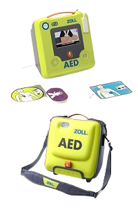 defibrillateur zoll aed 3 automatique accompagné de sa housse de transport