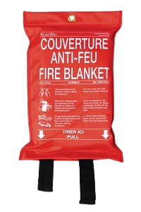 une couverture anti feu enveloppe textile nécessaire en cuisine