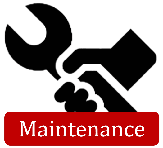 picto avec une clé imageant la maintenance d'un extincteur