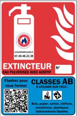 panneau cdc AB de l'extincteur en place